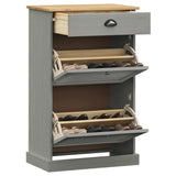 Shoe Cabinet VIGO 60x35x96 cm Grey Solid Wood Pine 353171