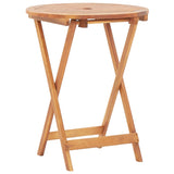 Bistro Set Beige Solid Acacia wood Compact Foldable Bistro Set 3281751