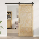 Interior Door Brown 93 x 202 cm Plywood 4102675