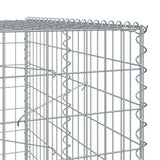 Gabion Basket with Cover 250x100x200 cm Galvanised Iron 3295228