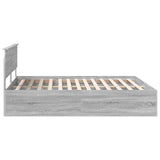 Bed Frame Grey Sonoma 180 x 200 cm Engineered Wood 3408646