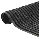 Doormat Stripe Black and Grey 115x500 cm 4105600