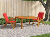 3-Piece Garden Dining Set 3 pcs Natural Solid Acacia Wood 3434612