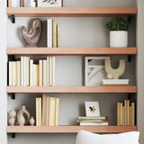 Wall Shelf Light Brown 80x30x cm Treated Solid Wood Oak 363664