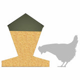 Chicken Feeder Olive Green 40 x 40 x 45 cm Cold-Rolled Steel 874679