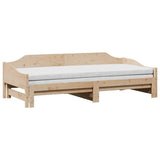 Daybed with Trundle without Mattress 80x200 cm Solid Wood 850902
