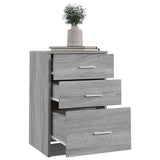 Bed Cabinet Grey Sonoma 40x40x63 cm Engineered Wood 820521