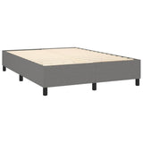 Box Spring Bed Frame Dark Grey Double Fabric 3121200