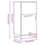Shoe Rack Brown Oak 48x38x97.5 cm Engineered Wood 849203