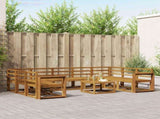 Outdoor Sofa Set 10 pcs Natural Solid Acacia Wood 3367022