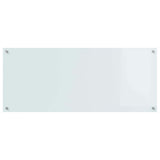 Kitchen Backsplash 2 pcs White 120 x 50 cm Tempered Glass 3415486