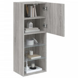TV Cabinet with LED Lights Grey Sonoma 40.5x30x102 cm 837062