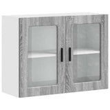 Kitchen Wall Cabinet with Glass Door Porto Grey Sonoma 854093