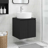 Wall-Mounted Sink Vanity Black 49.5 x 44.5 x 65 cm 890433