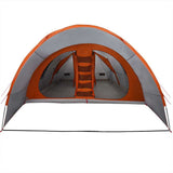 Tunnel Tent 8-Person Grey and Orange 710 x 460 x 245 cm 42004004