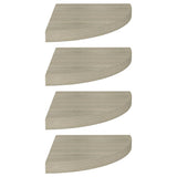 Floating Corner Shelves 4 pcs Oak 35x35x3.8 cm MDF 323927