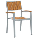 Garden Dining Set 7 pcs Grey Solid Acacia Wood 3284424
