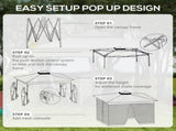 3.25 x 3.25m Pop Up Gazebo, Double-roof Garden Tent with Netting and Carry Bag, Party Event Shelter T3398P315898