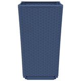 Garden Planters 4 pcs Blue Grey 32.5x32.5x57 cm PP 367851
