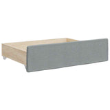 Bed Storage Drawers 2 pcs Light Grey Engineered Wood and Fabric 833926