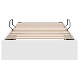 Storage Bed with Storage Pure White 100 x 190 cm Faux leather 3369969
