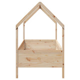 Kids' House Bed Frame without Mattress 90x200 cm Pine 850701