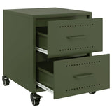 ZNTS Bedside Cabinets 2 pcs Olive Green 36x39x43.5 cm Steel 846635