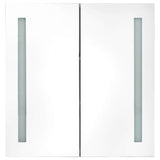 LED Bathroom Mirror Cabinet Shining Grey 62x14x60 cm 326521