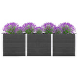 Garden Raised Bed 300x100x91 cm WPC Grey 318102