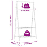 Clothes Rack with Shelves 96x45.5x150.5 cm Bamboo 4008908