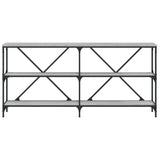 Console Table Grey Sonoma 160x30x75 cm Engineered Wood and Iron 832851