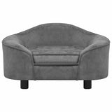 Dog Sofa Grey 67x47x36 cm Plush 171084