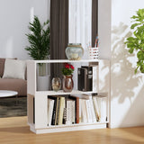Book Cabinet/Room Divider White 80x25x70 cm Solid Wood Pine 814050