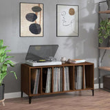 Record Cabinet Brown Oak 100x38x48 cm Engineered Wood 831988