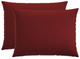 Cushion with Pillow HEERLEN 2 pcs Wine Red Fabric 928340