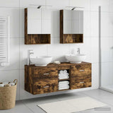 Bathroom Furniture Set 5 pcs Smoked Oak 50 x 14.5 x 70 cm 3406963