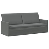 3 Seater Sofa Dark Grey 190 x 81 x 82 cm Fabric 42041107