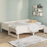 Pull-out Day Bed without Mattress White 2x cm 820258