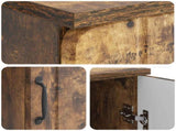 Desk with Shelf Smoked Oak 142.5 x 50 x 75 cm Engineered Wood 3414644