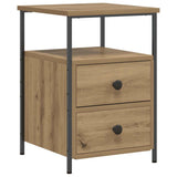 Bedside Cabinets 2 pcs Artisan Oak 34x35.5x50 cm Engineered Wood 857261