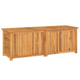 Garden Storage Box with Bag 150x50x55 cm Solid Wood Teak 363272