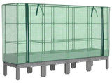 Raised Bed with Greenhouse Cover Rattan Look 160x40x140 cm 4015863