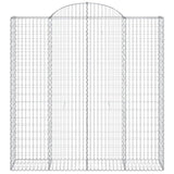 Arched Gabion Baskets 7 pcs 200x50x200/220 cm Galvanised Iron 3146430