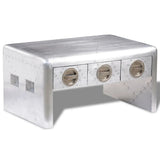 Aviator Coffee Table 3 Drawers Vintage Aircraft Airman Style 242119