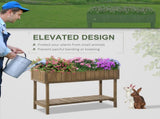 Wooden Herb Planter Raised Bed Container Garden Plant Stand Bed 8 Boxes 110L x 46W x 76Hcm Brown T3398P322197