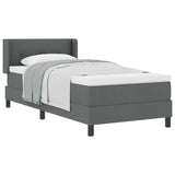 Box Spring Bed with Headboard Dark Grey 190 x 90 cm Fabric 3341077