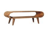 Solid Wood Amaya Nordic Style Oak-ish Coffee Table, Open Slot B2743P402954