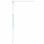 Walk-in Shower Wall White 80x195 cm Clear ESG Glass 152150