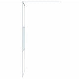 Walk-in Shower Wall White 80x195 cm Clear ESG Glass 152150