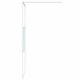 Walk-in Shower Wall White 80x195 cm Clear ESG Glass 152150